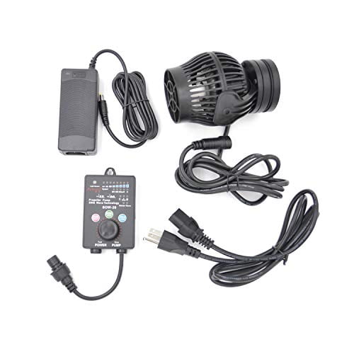 Jebao SOW Wave Maker Flow Pump with Controller for Marine Reef Aquarium (SOW-20), Black