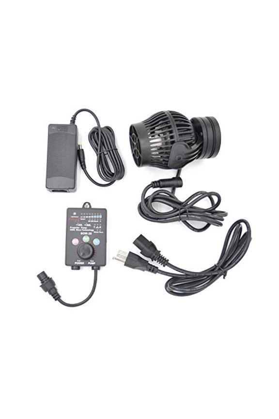Jebao SOW Wave Maker Flow Pump with Controller for Marine Reef Aquarium (SOW-20), Black