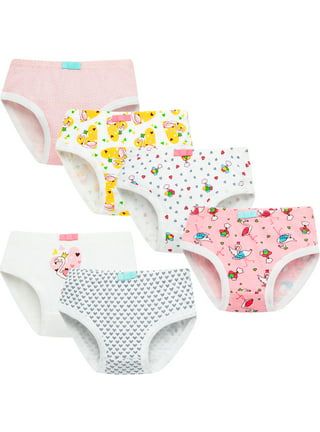 Kids Toddler Girls Cotton Underpants Cute Fruits Print Underwear  Shorts Pants Briefs Trunks 4PCS Underwear (Yellow, 5-6 Years) : Clothing,  Shoes & Jewelry