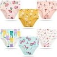 thumbnail image 1 of Jeccie Little Girls' Cotton Brief Breathable Toddler Panties Kids Assorted Underwears 6 Pack 2-7 Years, 1 of 9