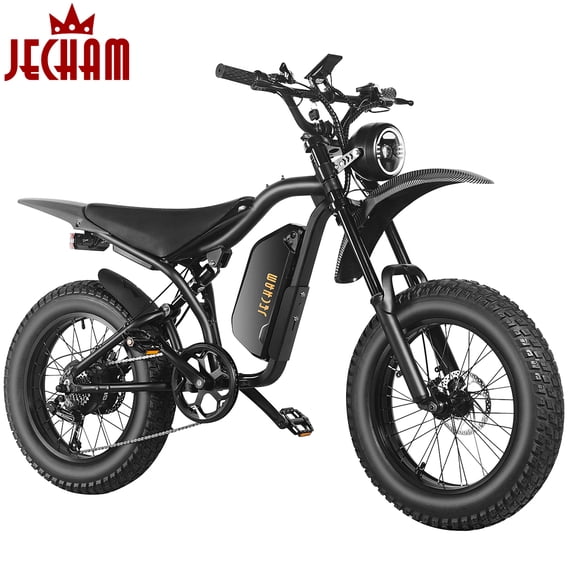 Jecham QL200 Electric Bike for Adults & Teens, 1500W Peak Motor, 40V 16AH Battery, 40+ Miles Range, 32 MPH Top Speed, Shimano 7-Speed, 20"x4.5" Fat Tires, UL2849