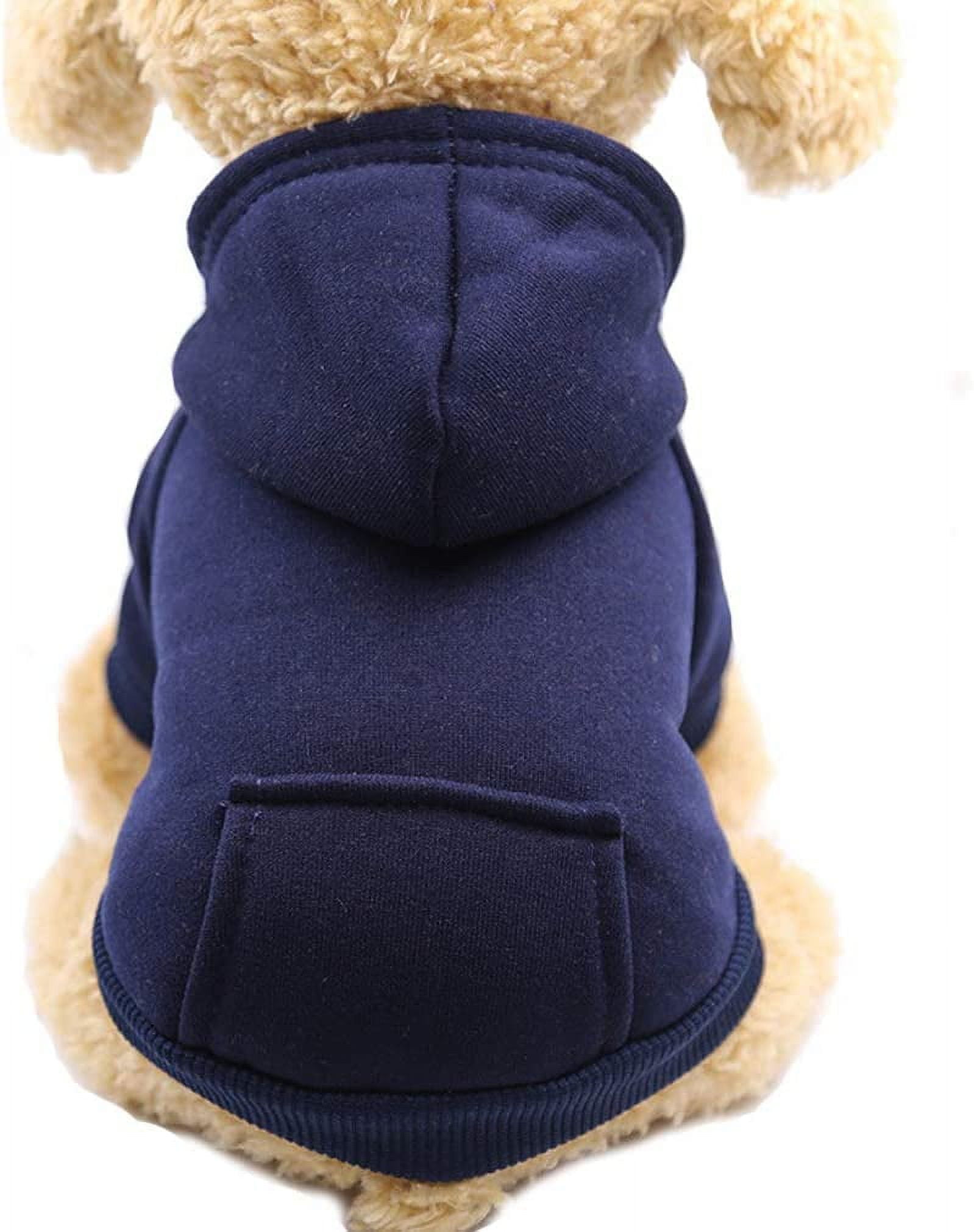 Jecikelon Winter Dog Hoodie Sweaters with Pockets Warm Dog Clothes for