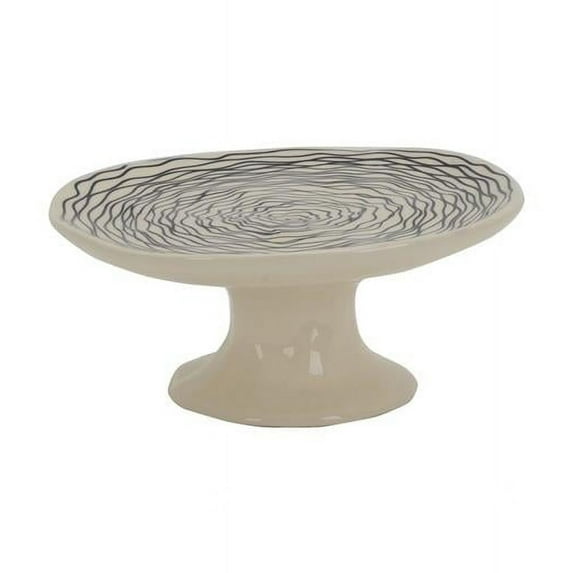 Jeco 10" Decorative Ceramic Plate in Gray/Black