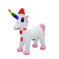 thumbnail image 1 of Jeco 3.5' Giant Weather Resistant Polyester Inflatable LED Christmas Unicorn, 1 of 3