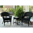 thumbnail image 1 of Jeco 3 Piece Wicker Conversation Set with Black Cushions, 1 of 9