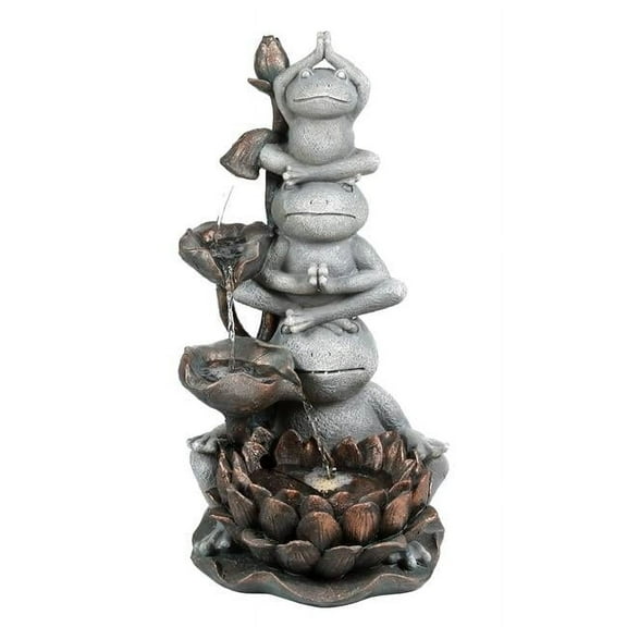 Jeco 31" Yoga Frogs Fountain With LED Light
