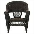thumbnail image 1 of Jeco 3pc Wicker Rocker Chair Set in Espresso with Black Cushion, 1 of 2