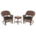 thumbnail image 1 of Jeco 3pc Wicker Rocker Chair Set in Honey with Black Cushion, 1 of 10