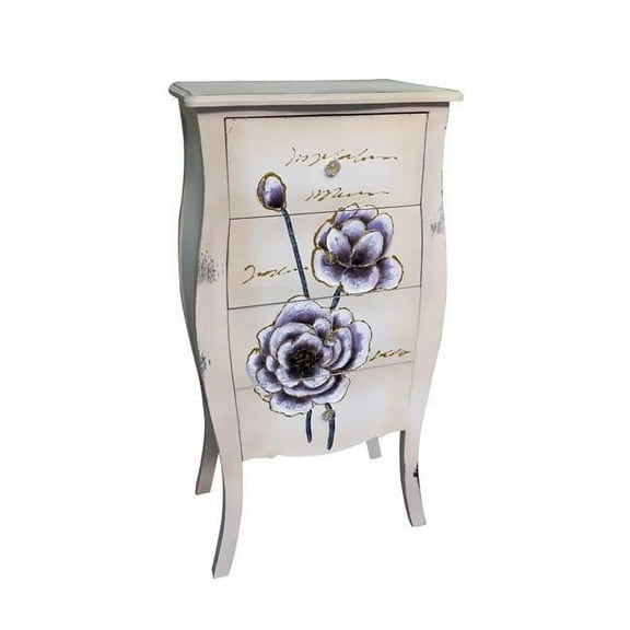 Jeco 4 Drawer Accent Chest in Distressed Natural