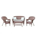 thumbnail image 1 of Jeco 4pc Wicker Conversation Set in Honey with Tan Cushions, 1 of 2