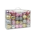 thumbnail image 1 of Jeco 57 Piece Shatterproof Plastic Christmas Ornament Set in Gold/ Pink/ Silver, 1 of 3