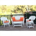 thumbnail image 1 of Jeco 5pc Wicker Conversation Set in White, 1 of 1