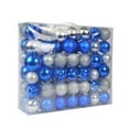 thumbnail image 1 of Jeco 84 Pack Silver and Blue Christmas Ornament Set, 1 of 5