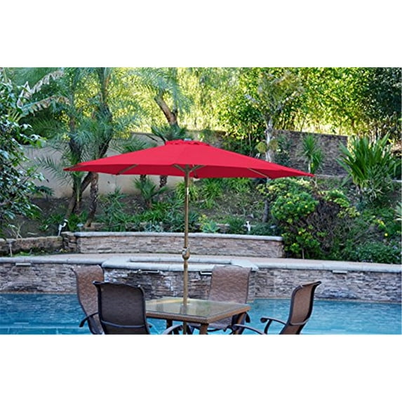 Jeco 9ft. Aluminum Patio Market Umbrella Tilt with Crank