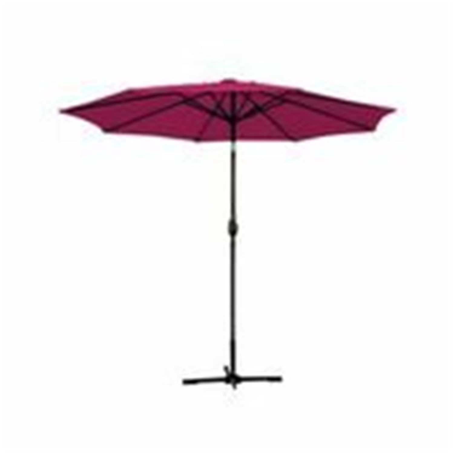 Burgundy 9' Aluminum Market Patio Umbrella with Crank and Tilt