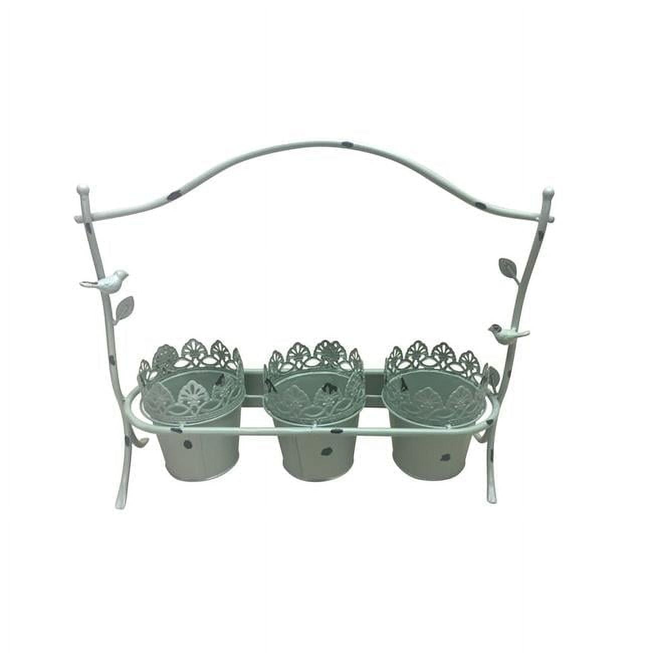 Avelin Black Metal Outdoor Plant Stand