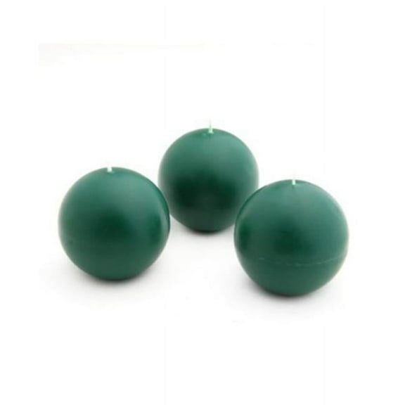 Jeco CBZ-011 2 in.Ball Candles, Hunter Green - 12 Piece per Box