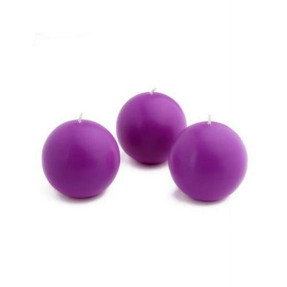 Jeco CBZ-012-8 2 in. Ball Candles, Purple - 96 Piece