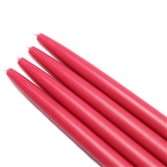 Jeco CEZ-028-12 10 in. Taper Candles, Red - 144 Piece