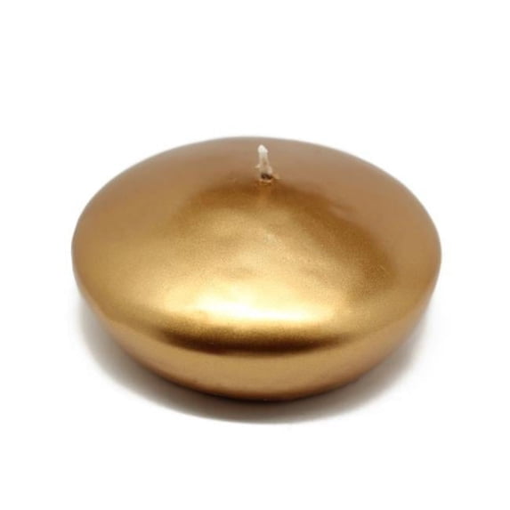 Jeco CFZ-097 4 in. Floating Candles, Metallic Bronze Gold - 3 Piece per Box