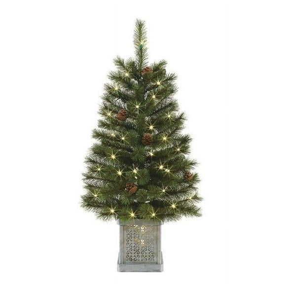 Jeco CH-CT81 3 ft. Full Hard Needle Artificial Porch Tree with Light