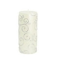 thumbnail image 1 of Jeco CPZ-069 3 x 6 in. Scroll Pillar Candle, White, 1 of 5