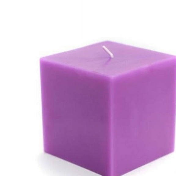 Jeco CPZ-133 3 x 3 in. Square Pillar Candles, Purple