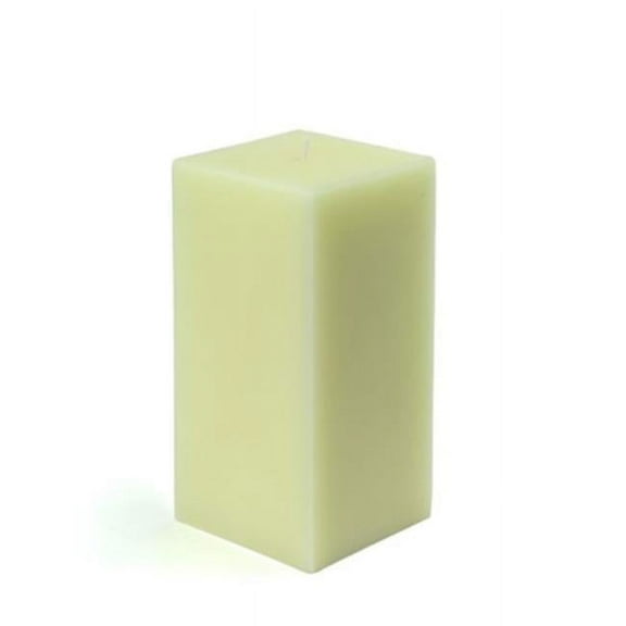 Jeco CPZ-139 3 x 6 in. Square Pillar Candle, Ivory