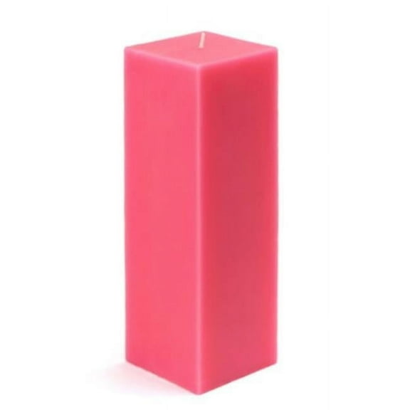 Jeco CPZ-156 3 x 9 in. Square Pillar Candle, Hot Pink