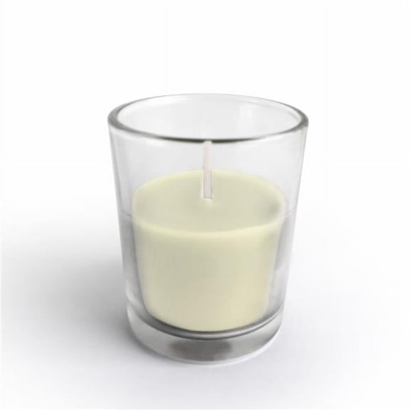Jeco CVZ-018 Round Glass Votive Candles, Ivory - 12 Piece per Box