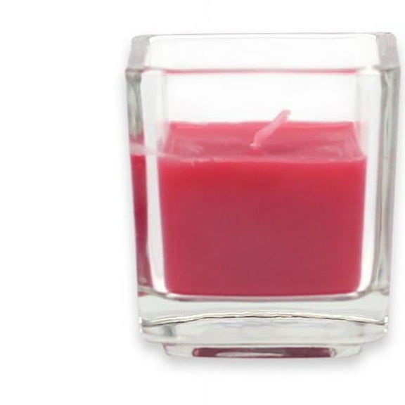 Jeco CVZ-034-8 Square Glass Votive Candles, Red - 96 Piece