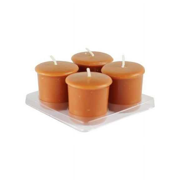 Jeco CVZ-8PRLOL-12 Rain Lissed Oak Leaf Votive Candles, Brown - 96 Piece