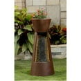 thumbnail image 1 of Jeco Cascade Poly Resin Fountain with Flower Pot at Top in Rusty, 1 of 1