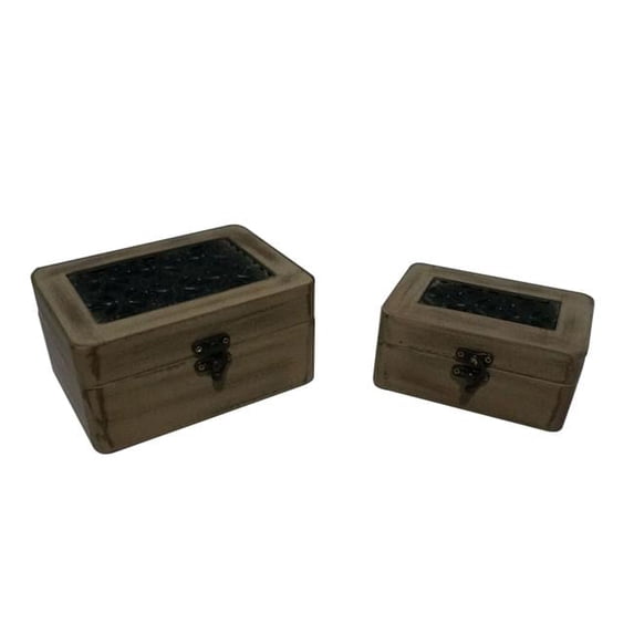 Jeco F-SF042 Robin Wood Box - Set of 2