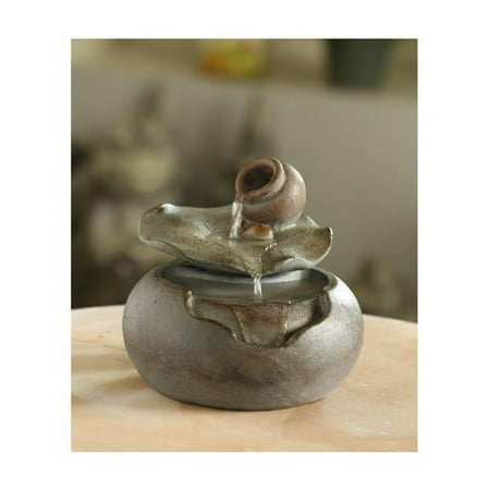 Jeco FCT108 Lotus Leaf Tabletop Water Fountain