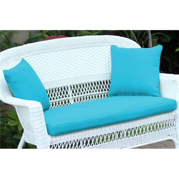 Jeco FS027-CL Loveseat Cushion with Pillows, Sky Blue