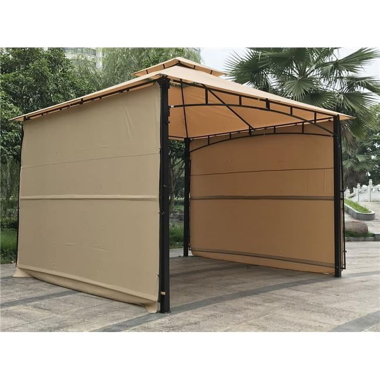 Jeco 11x11 ft Steel Patio Gazebo with Roof, Netting & Canopies