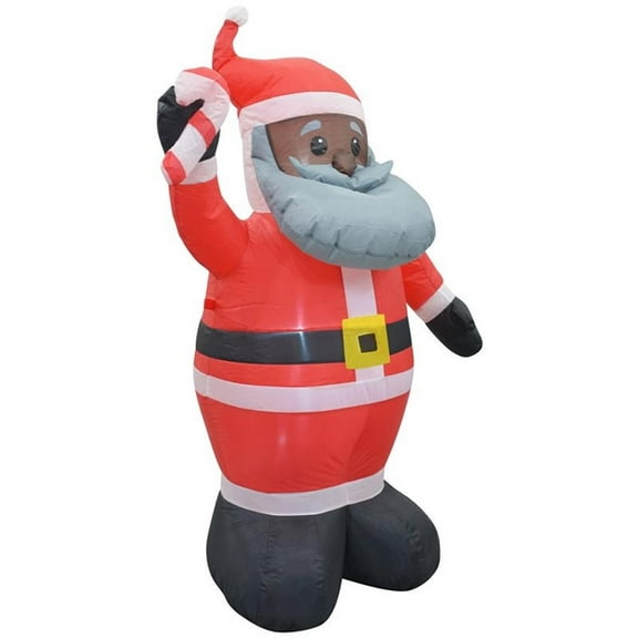 Jeco Giant Weather Resistant Polyester Inflatable LED Christmas Gray Beard Santa