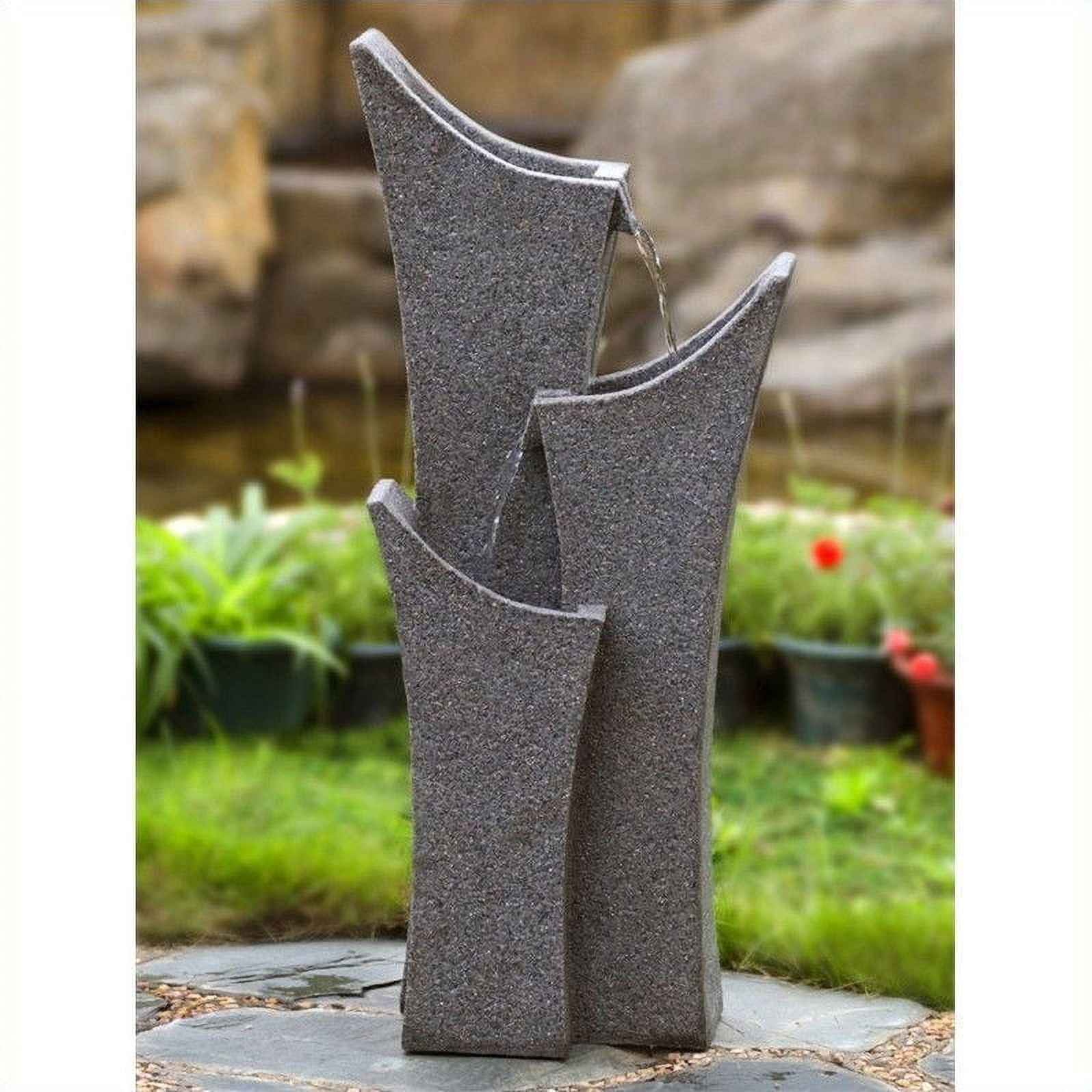 Jeco Gray Sandstone Indoor Outdoor Water Fountain