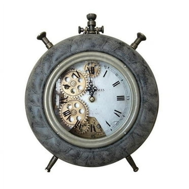 Jeco HD-C001-GR Table Clock, Gold & Gray