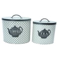 thumbnail image 1 of Jeco HD-HA048 Condiment-Themed Round Storage Tin - Set of 2, 1 of 1