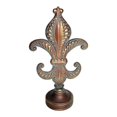 thumbnail image 1 of Jeco HD-HADJ037 Distressed Gold Metal Flrur Lis Table Decor, 1 of 2
