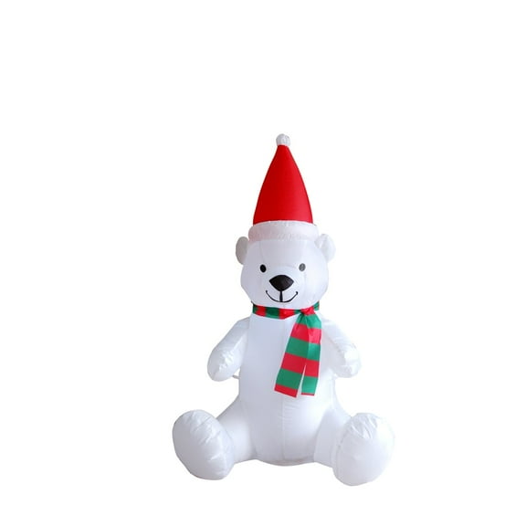 4' Inflatable Polar Bear