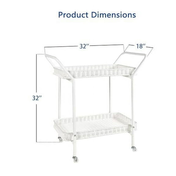 Jeco Outdoor Resin Wicker Serving Cart