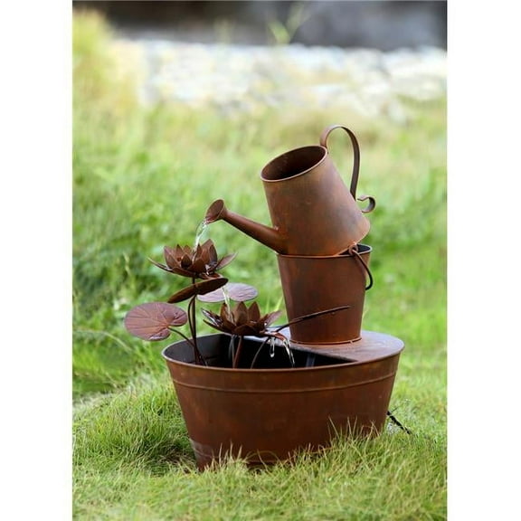 Jeco Poly-Resin and Fiber Glass Water Can Fountain in Multi-Color