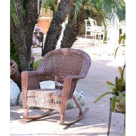 Jeco Rocker Wicker Chair, Honey