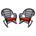 thumbnail image 1 of Jeco Santa Maria Wicker Patio Rockers with Optional Cushion - Set of 2, 1 of 11