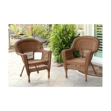 Jeco W00205-C-2 Honey Wicker Chair - Set 2