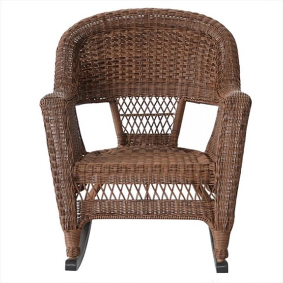 Jeco W00205R-C-2 Honey Rocker Wicker Chair - Set 2