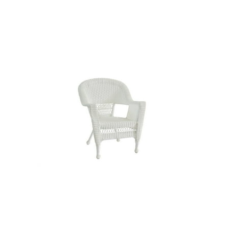 Jeco White Wicker Chair - Set of 4